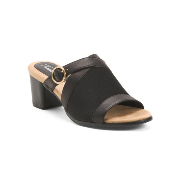 TROTTERS Black Mitzie Heeled Comfort Sandals - Picture 1 of 2